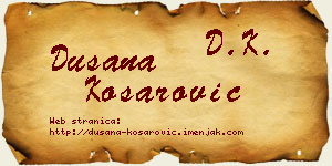 Dušana Košarović vizit kartica